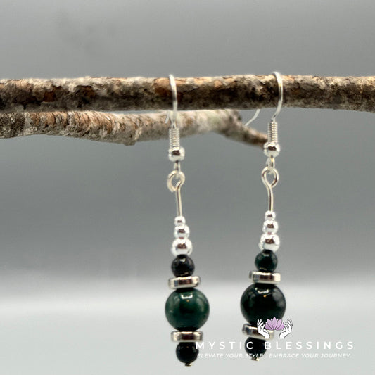 Bloodstone Dangle Earrings