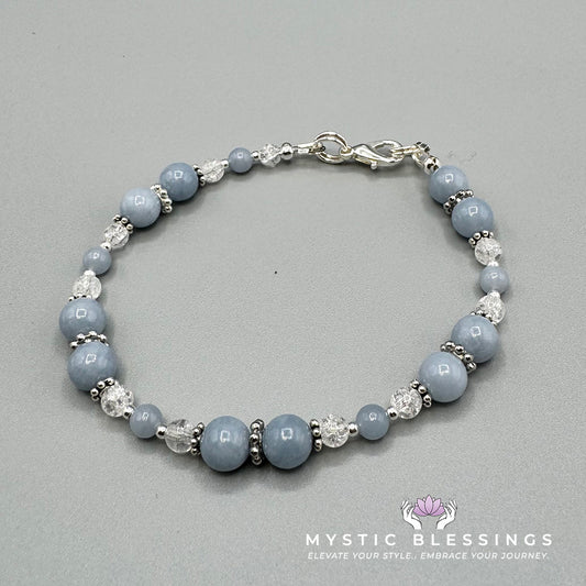 Blue Angelite Chunky Bracelet