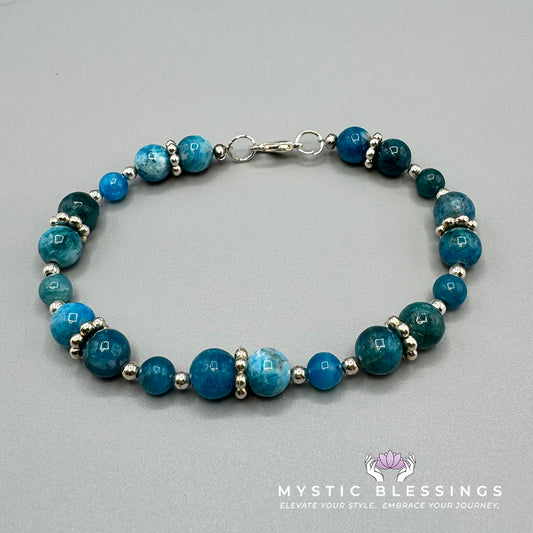 Blue Apatite Chunky Bracelet