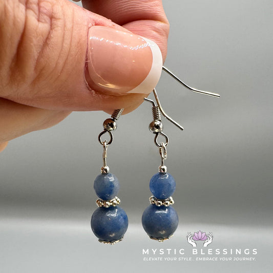 Blue Aventurine Dangle Earrings