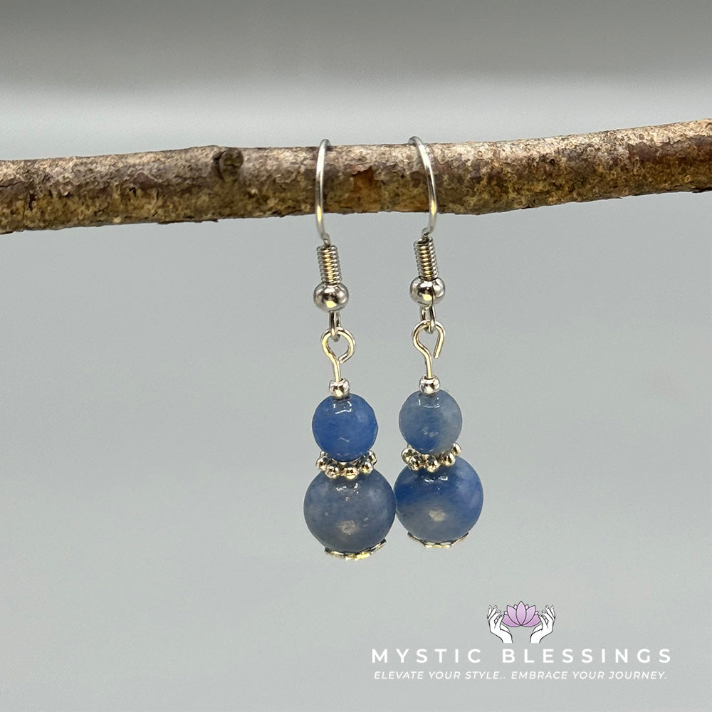 Blue Aventurine Dangle Earrings