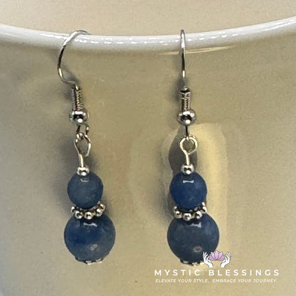 Blue Aventurine Dangle Earrings