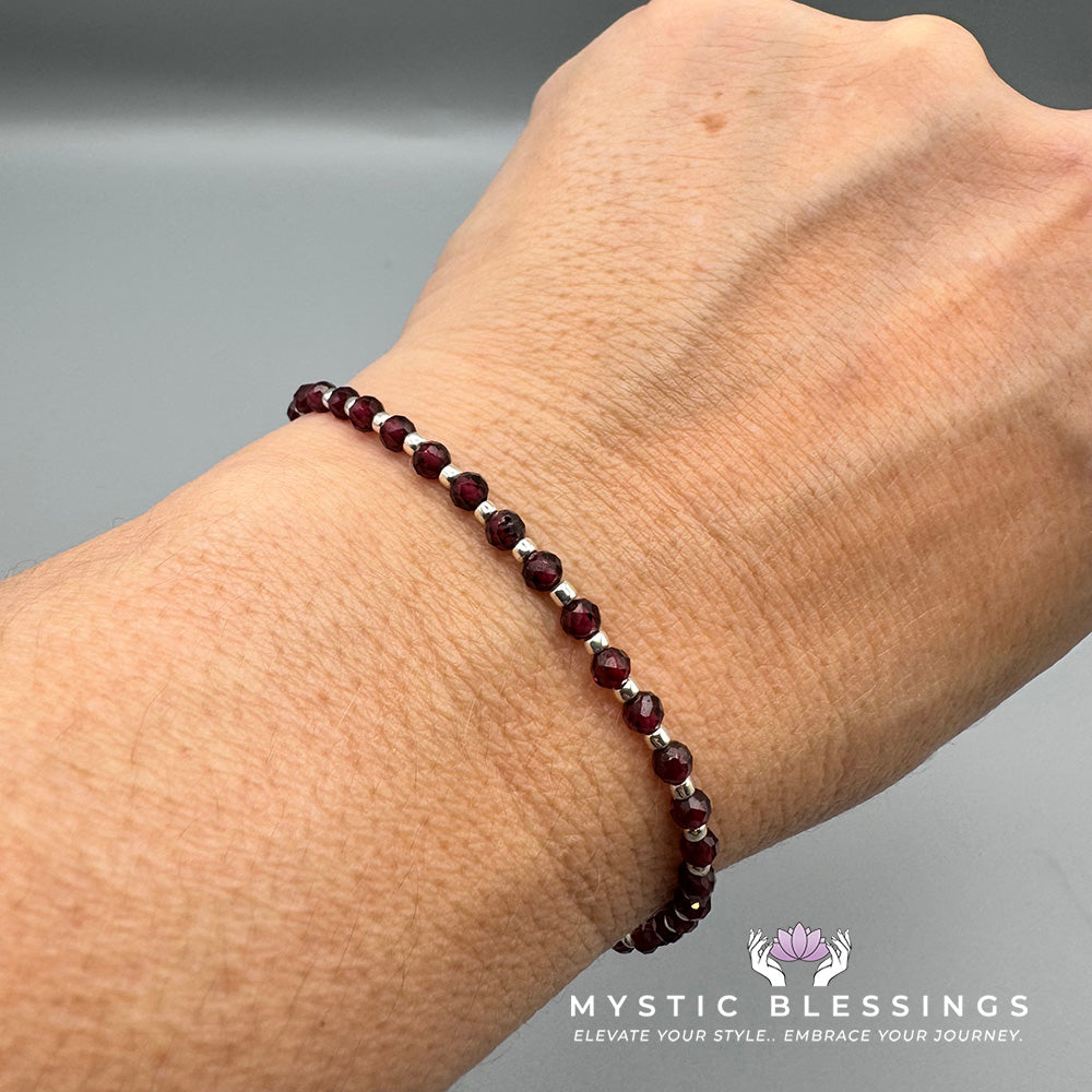 Garnet Gemstone Bracelet