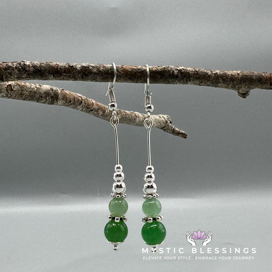 Green Aventurine Dangle Earrings