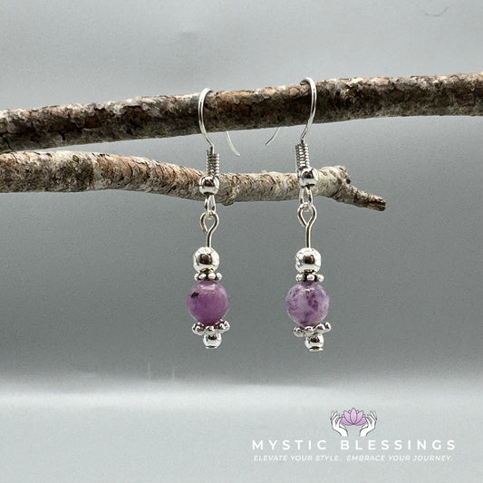 Lepidolite Dangle Earrings