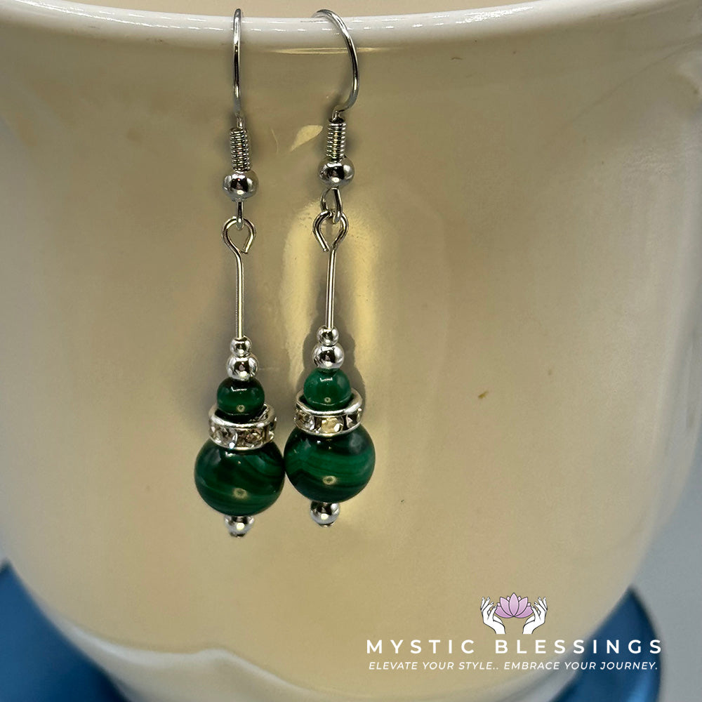 Malachite Dangle Earrings