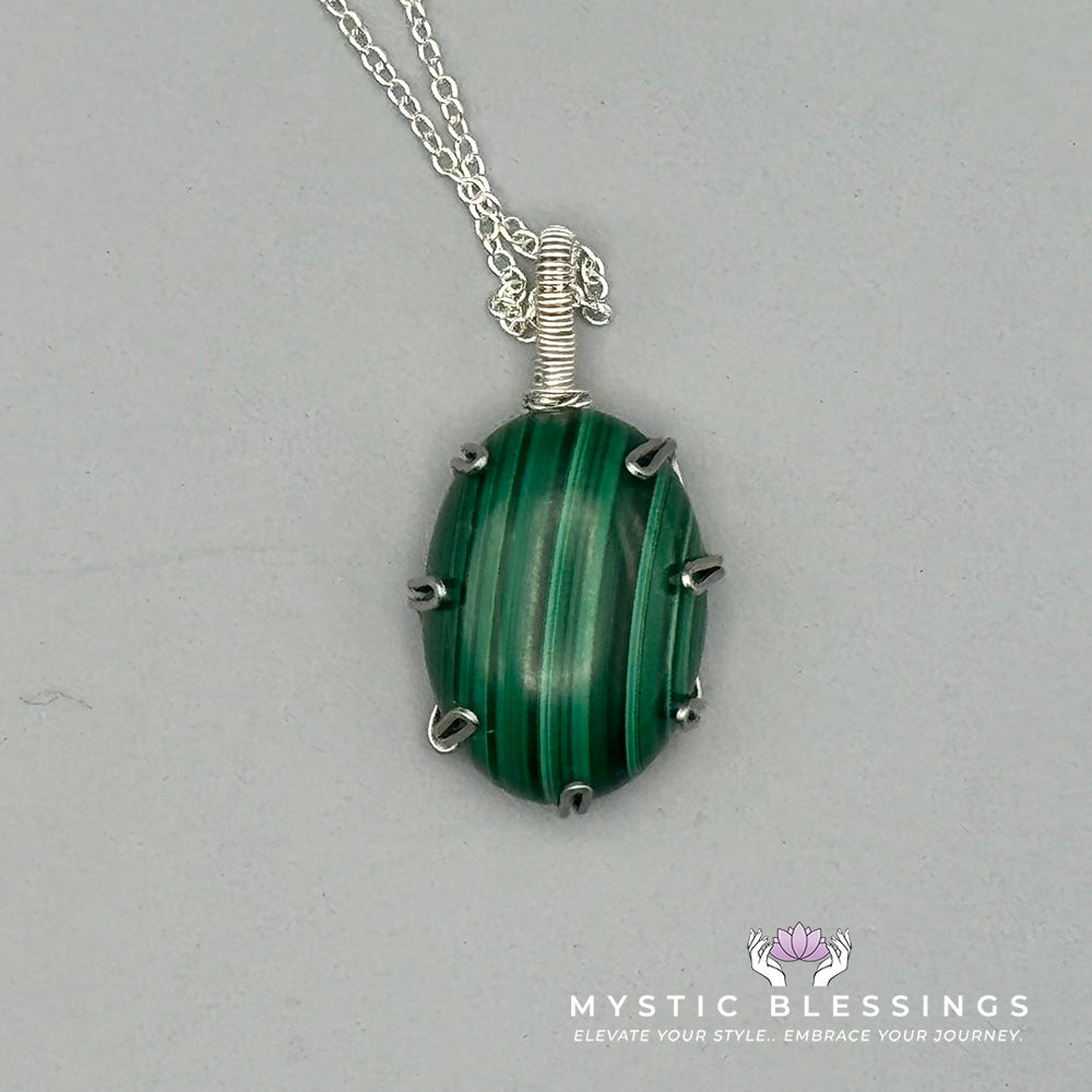 Malachite Prong Pendant