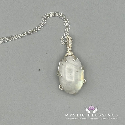 Moonstone Prong Pendant