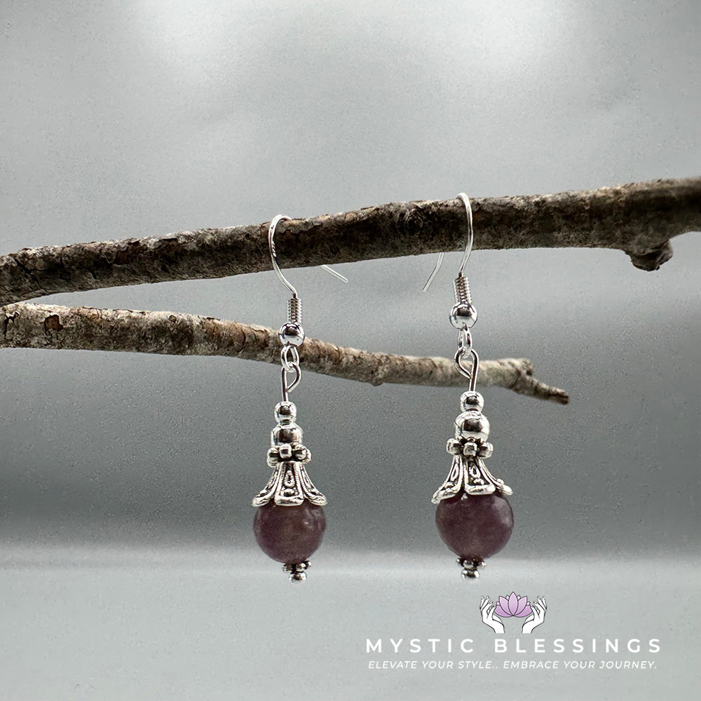 Lepidolite Dangle Earrings