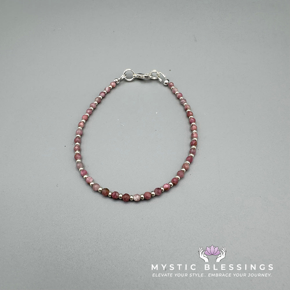 Pink Tourmaline Gemstone Bracelet