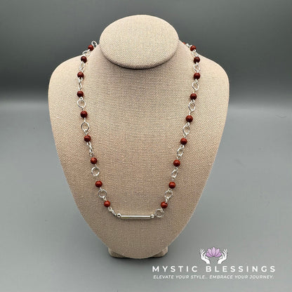 Red Jasper Beaded Necklace