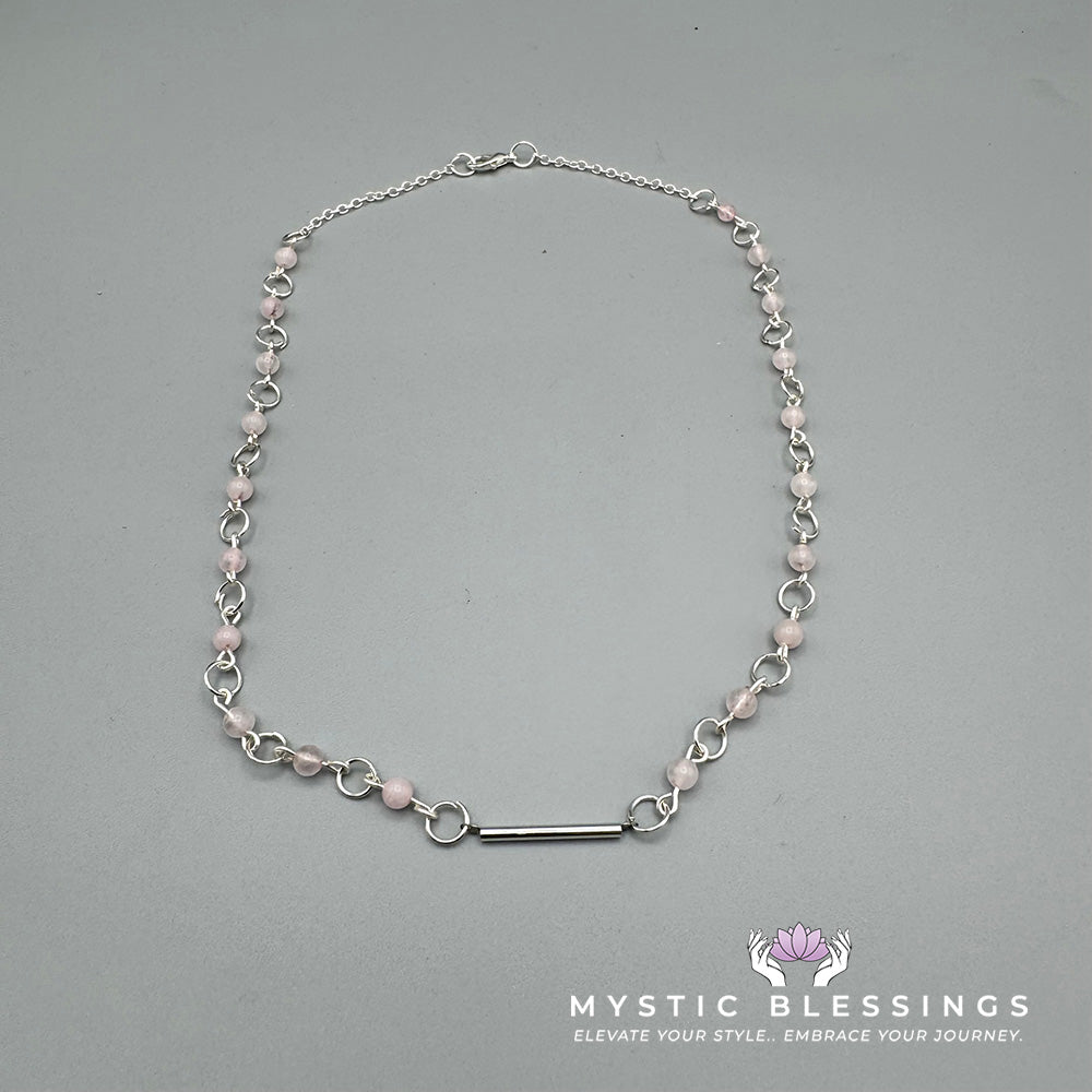 Rose Quartz Beaded Necklace