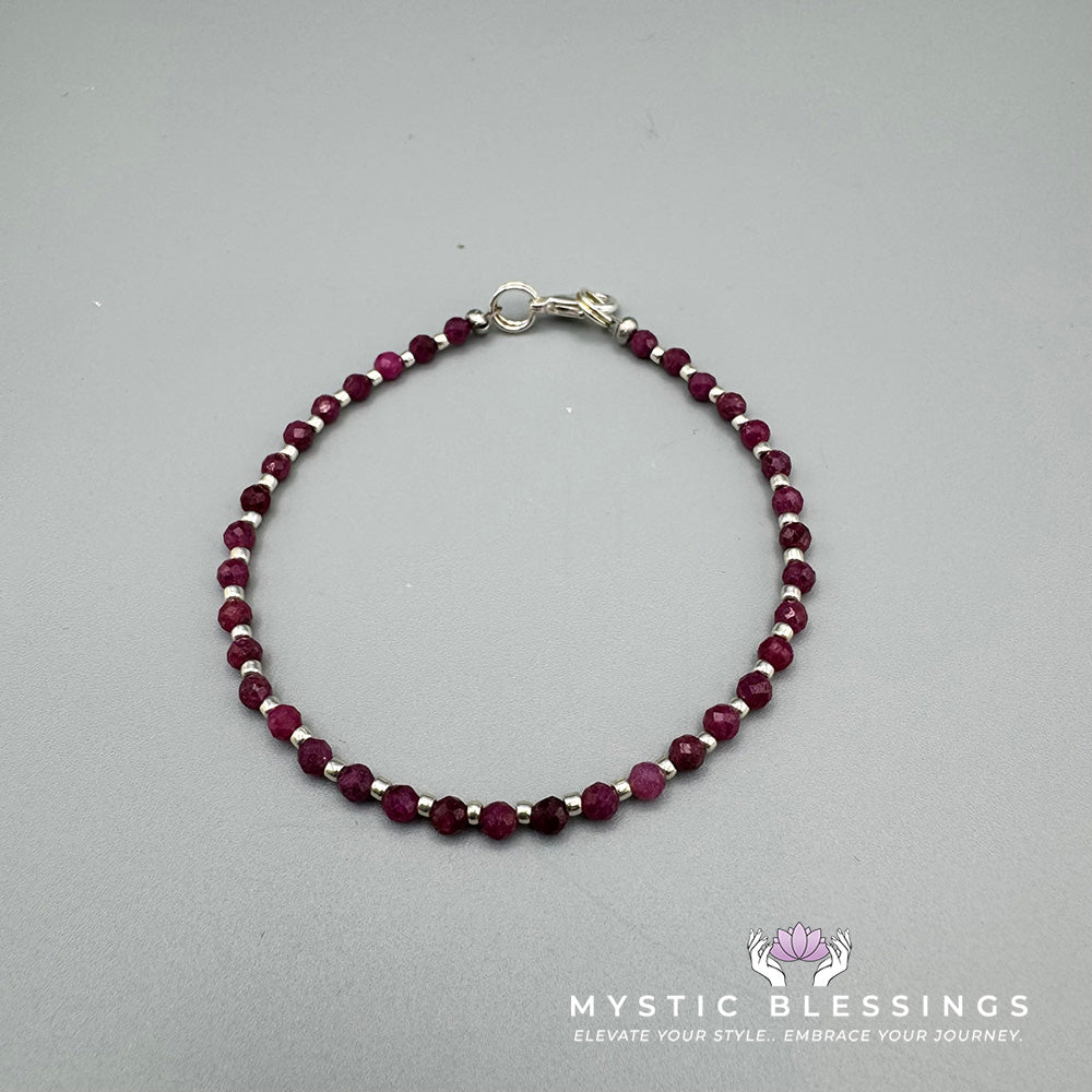 Ruby Gemstone Bracelet