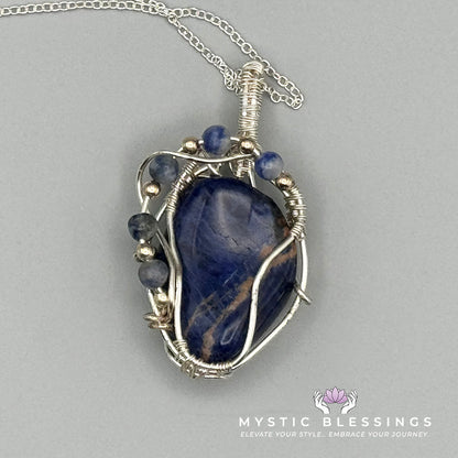 Sodalite Wrapped Pendant