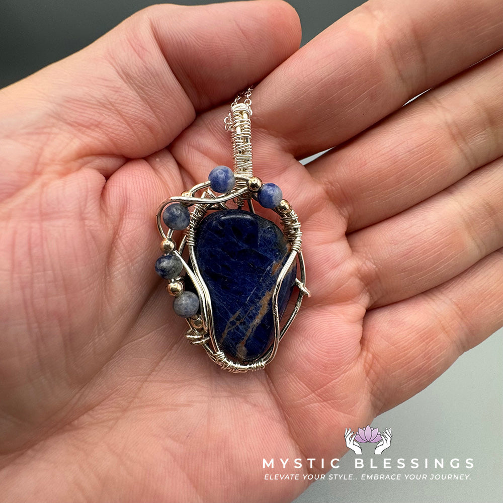 Sodalite Wrapped Pendant