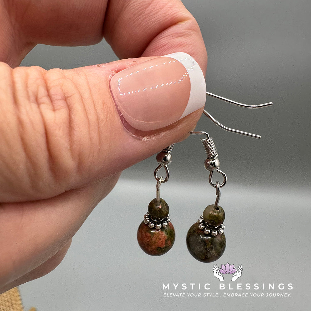 Unakite Dangle Earrings