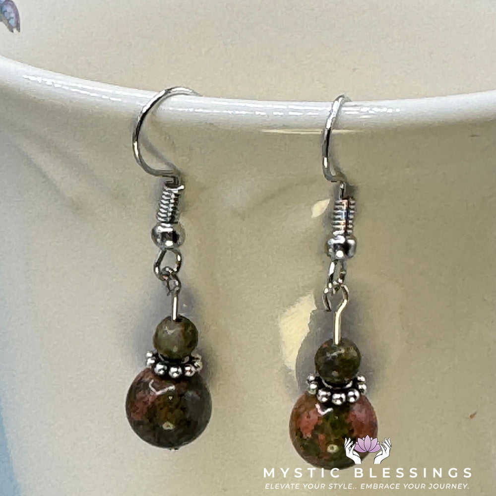 Unakite Dangle Earrings